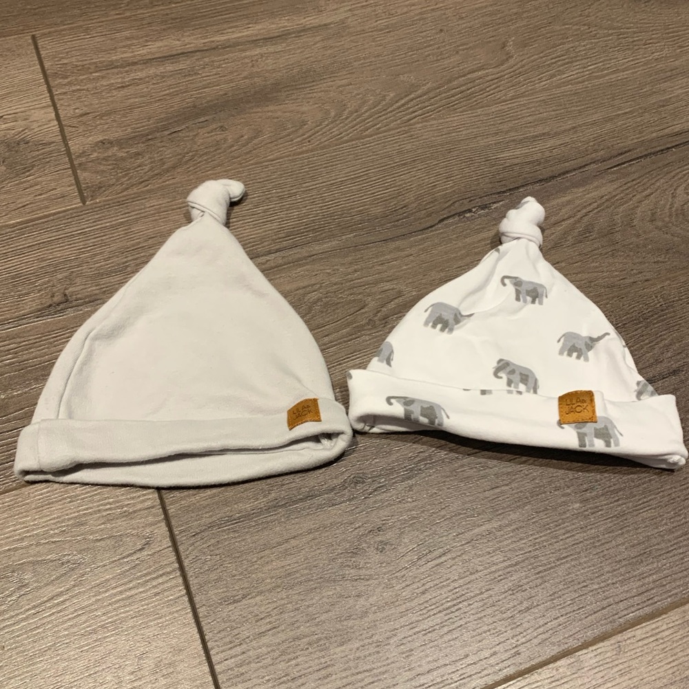 Lila and Jack baby hats. 0-6 months. NWOT.